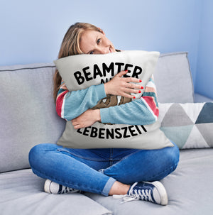 Faultier an Ast - Beamter auf Lebenszeit Kissen