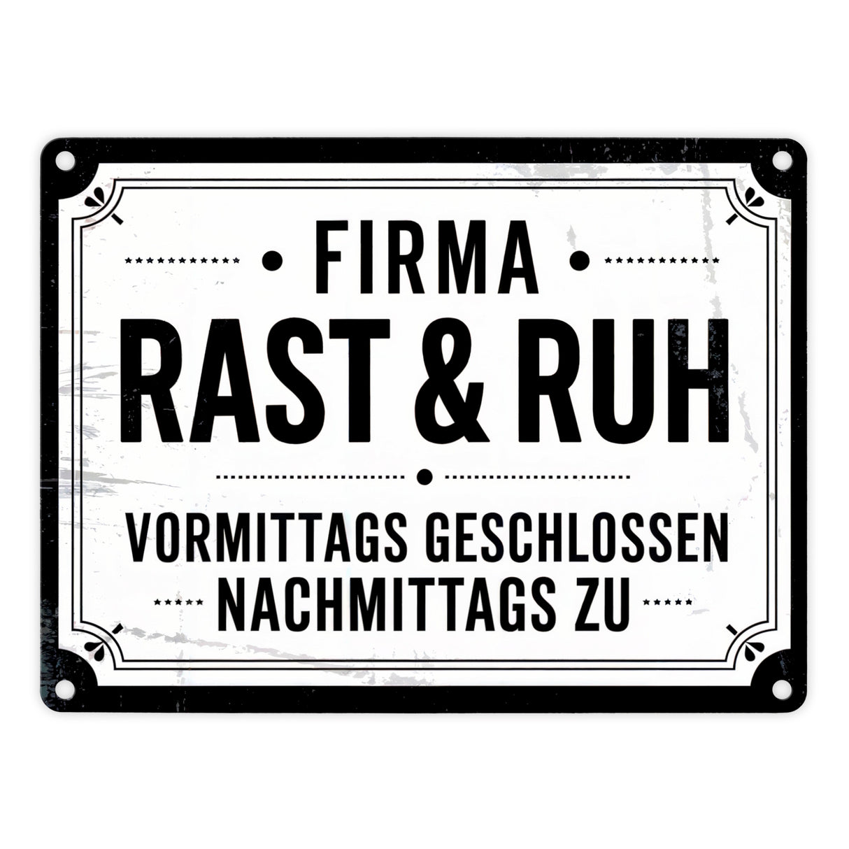 FIRMA RAST und RUH Metallschild in 15x20 cm