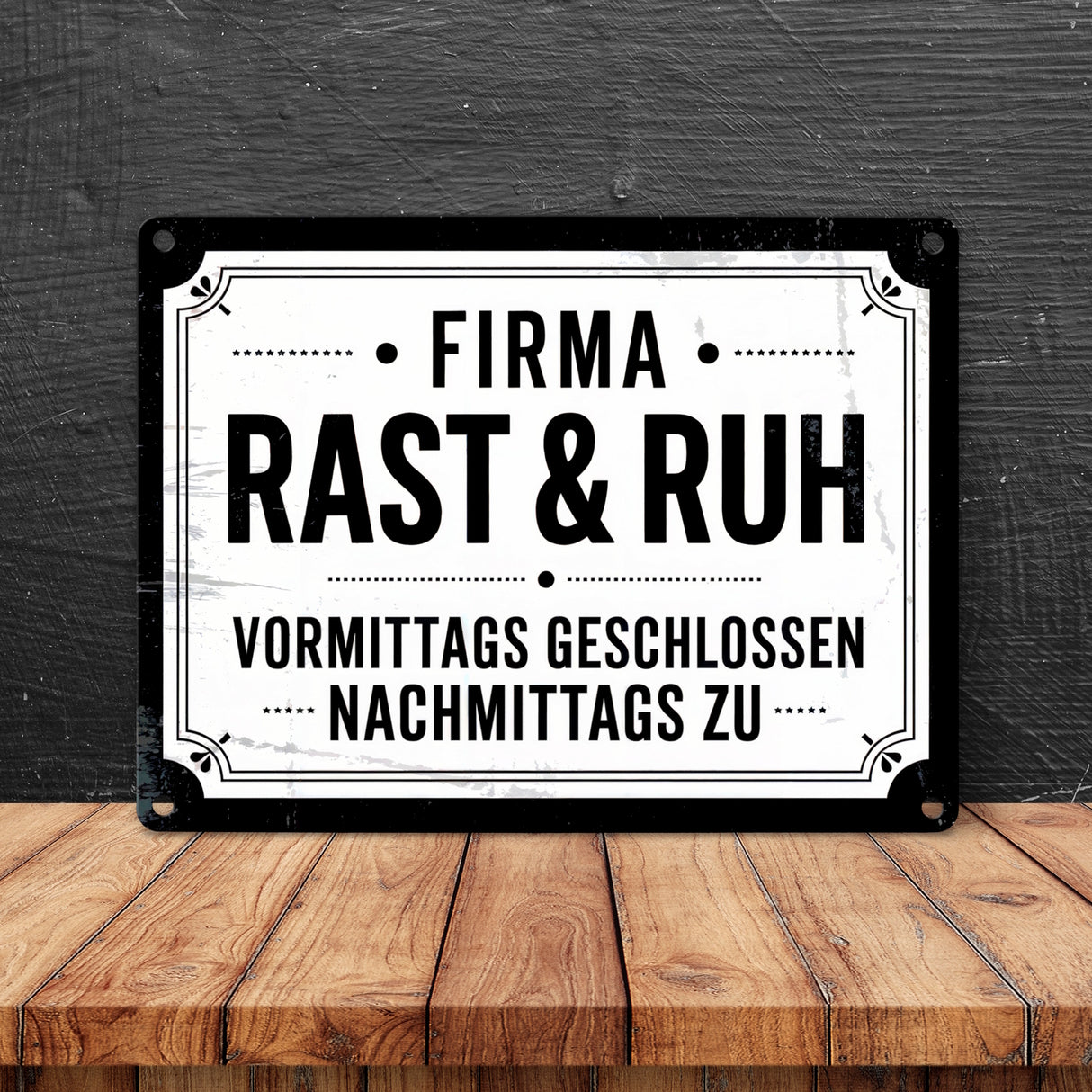 FIRMA RAST und RUH Metallschild in 15x20 cm