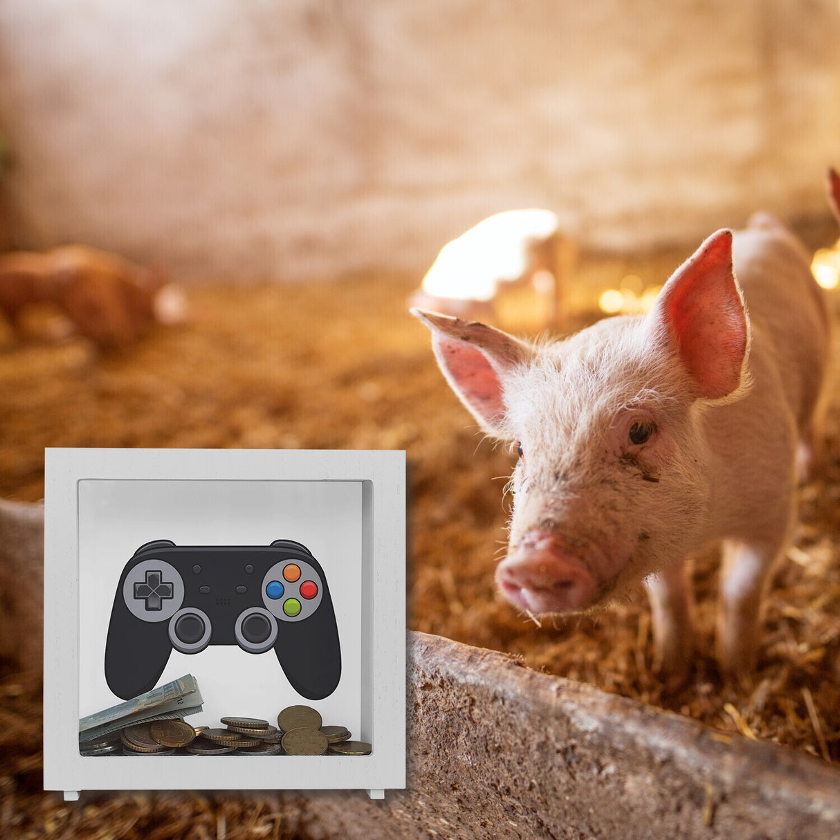 Videospiel-Controller Spardose - Gamer Sparschwein