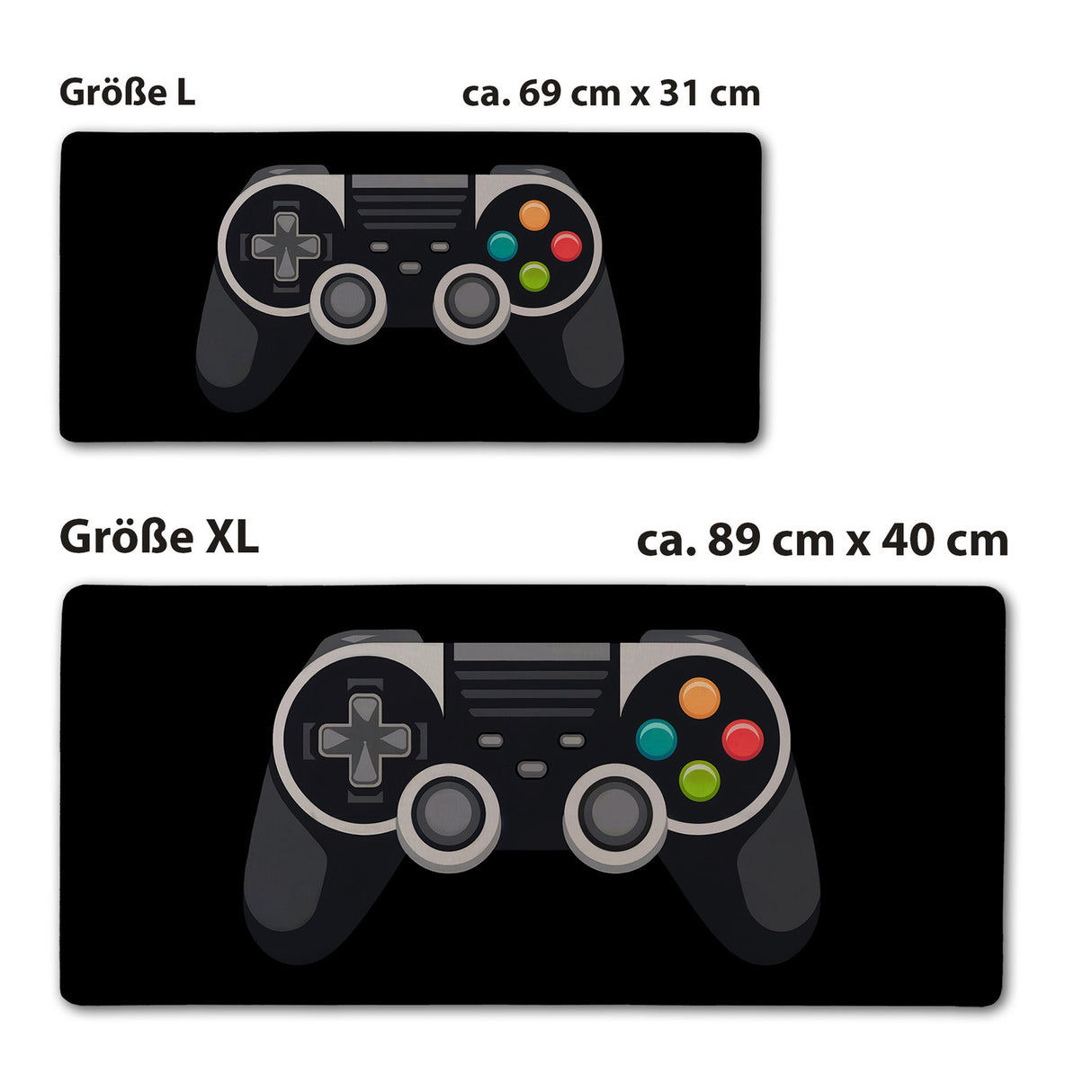 Videospiel-Controller Schreibtischunterlage 69x31cm XXL Mauspad - Gaming Zubehör