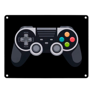 Videospiel-Controller Metallschild in 15x20 cm - Gamer Deko