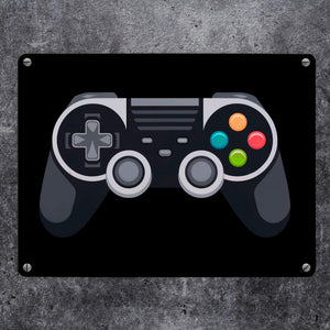 Videospiel-Controller Metallschild in 15x20 cm - Gamer Deko