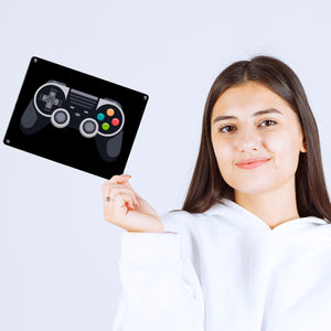 Videospiel-Controller Metallschild in 15x20 cm - Gamer Deko