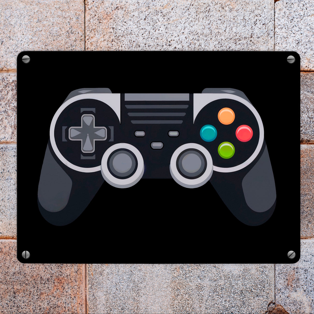 Videospiel-Controller Metallschild in 15x20 cm - Gamer Deko