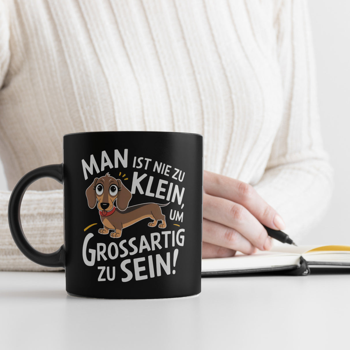 Fröhlicher Dackel - Großartig sein Tasse