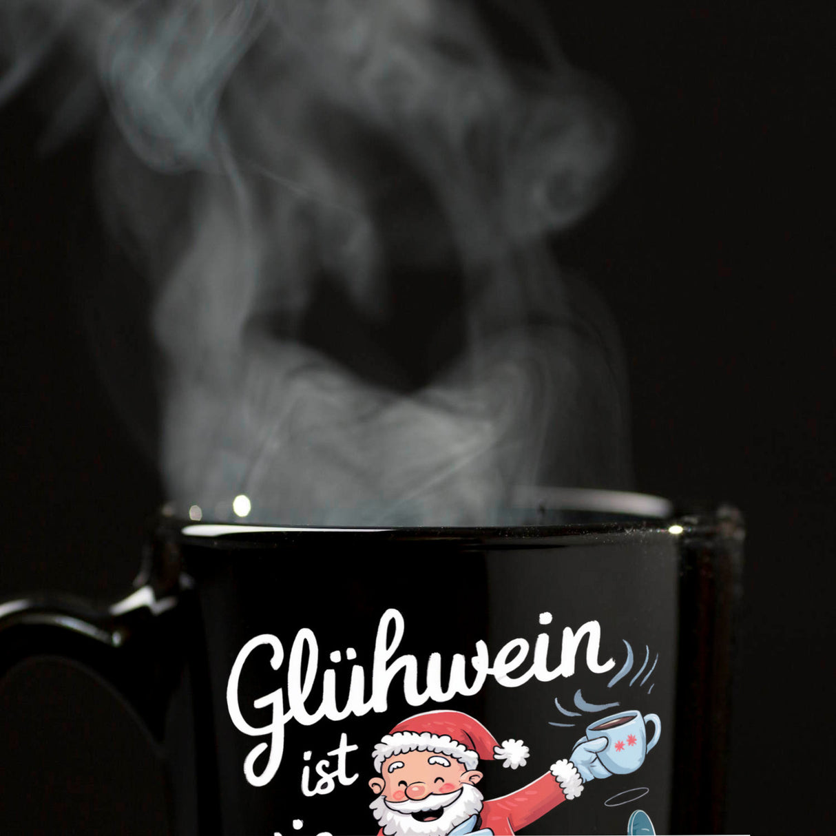 Fröhlicher Weihnachtsmann - Glühwein wie Tee nur lustiger