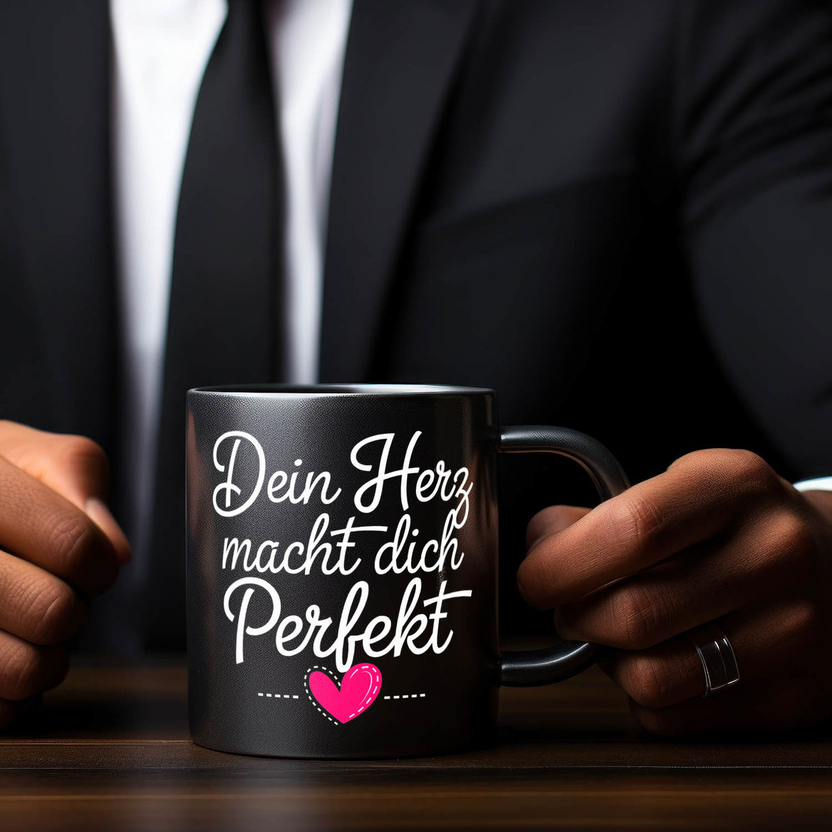 Dein Herz macht dich perfekt Tasse