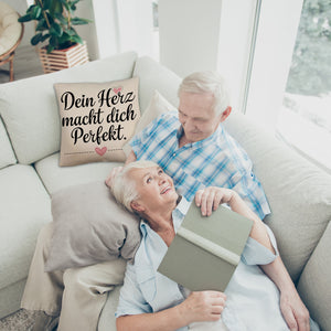 Dein Herz macht dich perfekt Kissen