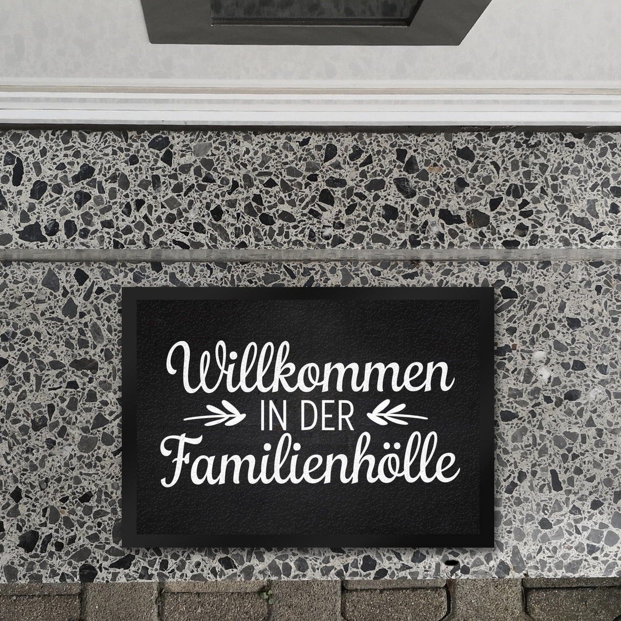 Willkommen in der Familienhölle Fußmatte in 35x50 cm