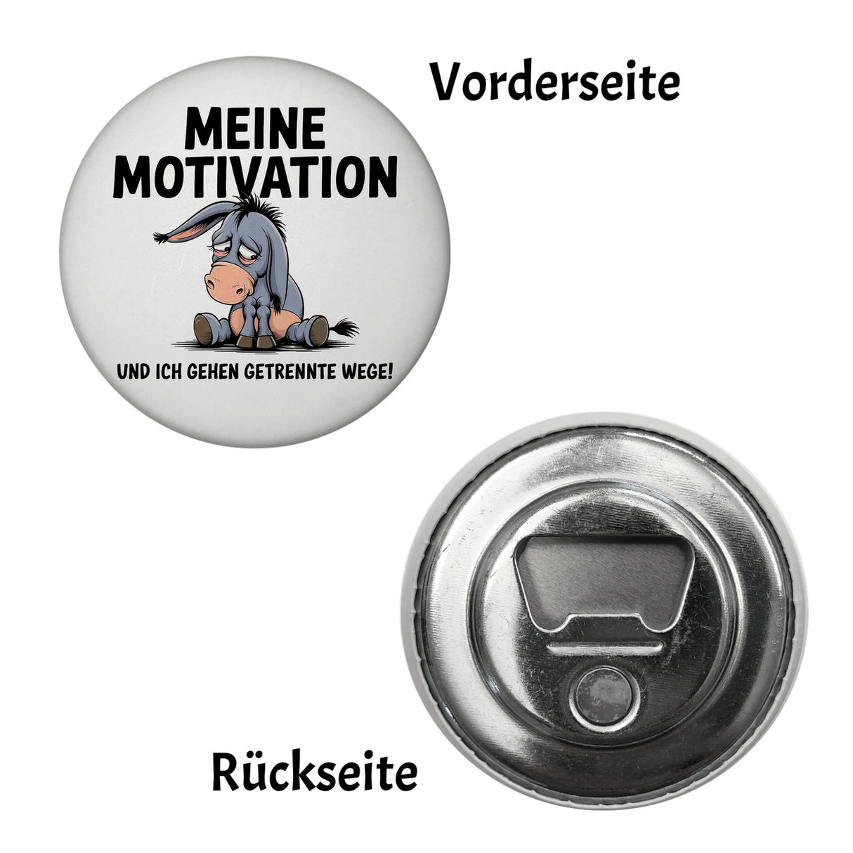 Trauriger Esel - Motivation getrennt Magnet