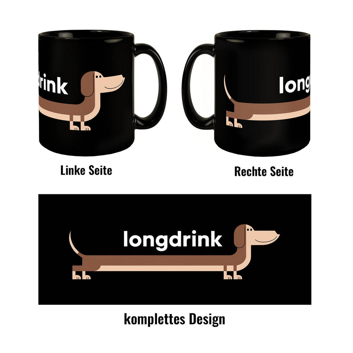 Dackel LONGDRINK Tasse