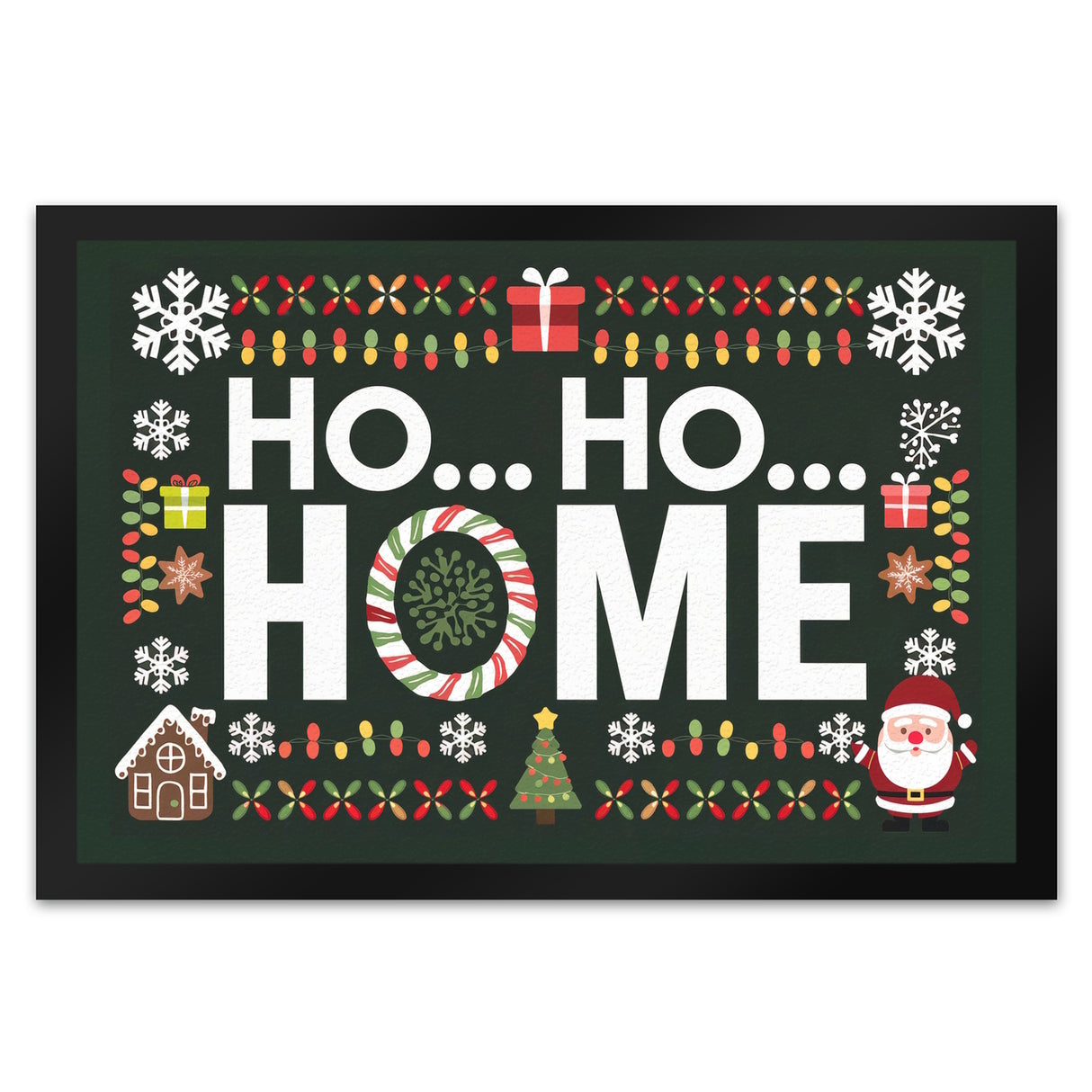 HO HO HOME Fußmatte in 35x50 cm - Weihnachtlich Willkommen