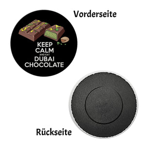 Dubai-Schokoladentafel Magnet mit Spruch KEEP CALM AND EAT DUBAI CHOCOLATE