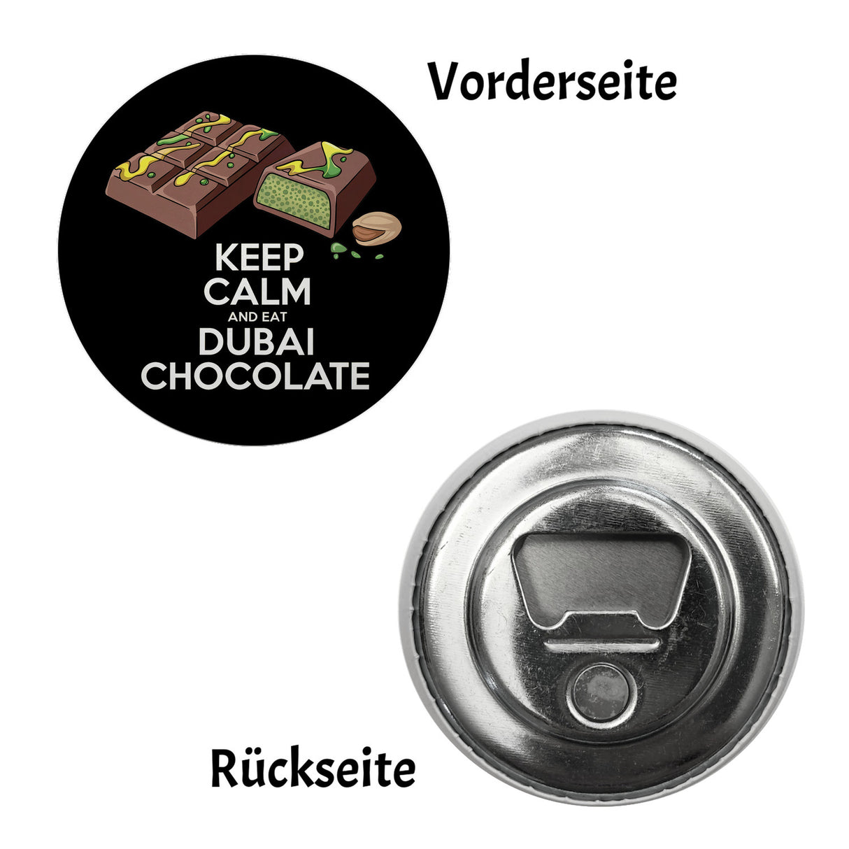 Dubai-Schokoladentafel Magnet mit Spruch KEEP CALM AND EAT DUBAI CHOCOLATE