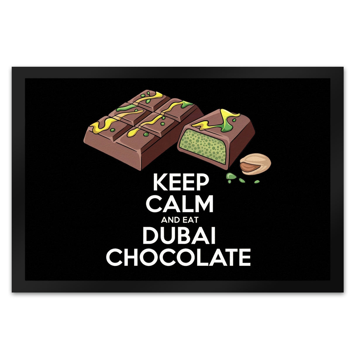 Dubai Schokolade Fußmatte in 35x50 cm - Keep Calm and eat Dubai Chocolate