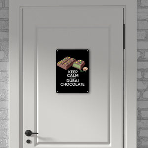 Dubai Schokolade Metallschild in 15x20 cm - Keep Calm and eat Dubai Chocolate