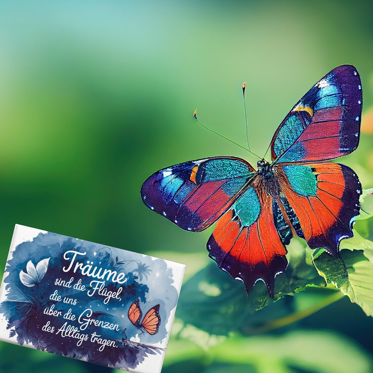 Schmetterling - Träume sind Flügel - Souvenir Souvenir Magnet