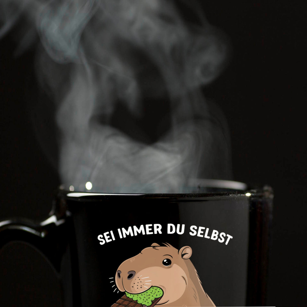 Capybara frisst Dubai-Schokolade Tasse - Sei immer du selbst