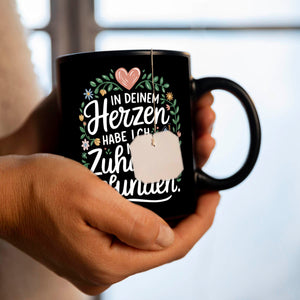 Herz Zuhause Tasse - Liebevolle Botschaft Kaffeebecher