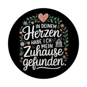 Herz mit Blumen Zuhause im Herzen Magnet