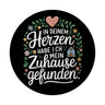 Herz mit Blumen Zuhause im Herzen Magnet