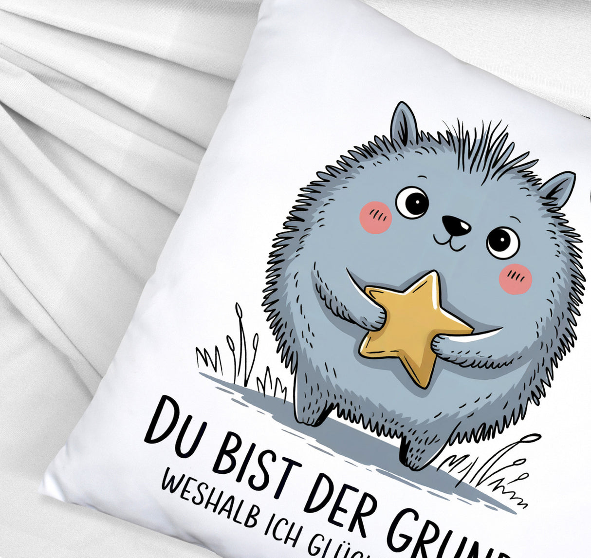 Du bist mein Glück - Niedliches Wesen Kissen