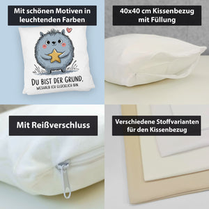 Du bist mein Glück - Niedliches Wesen Kissen