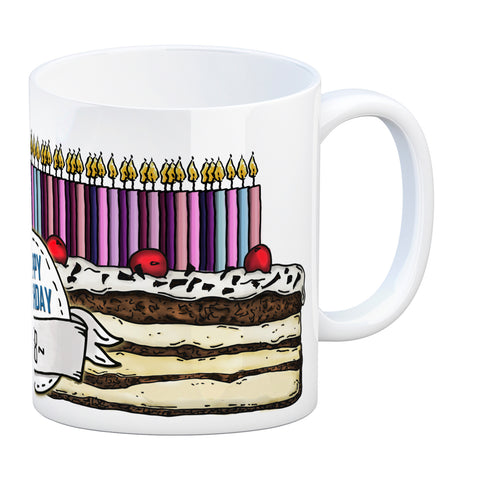 Geburtstagstorte Kaffeebecher zum 58. Geburtstag mit 58 Kerzen