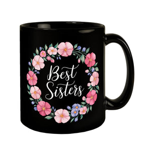 Best Sisters bunter Blumenkranz Tasse