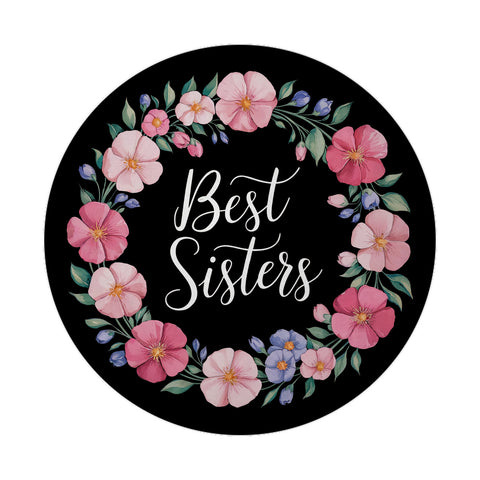 Best Sisters blumiger Blumenkranz Magnet