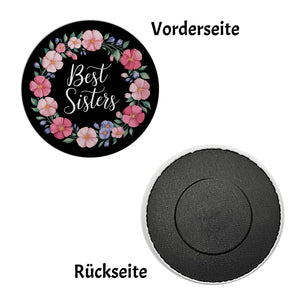 Best Sisters blumiger Blumenkranz Magnet