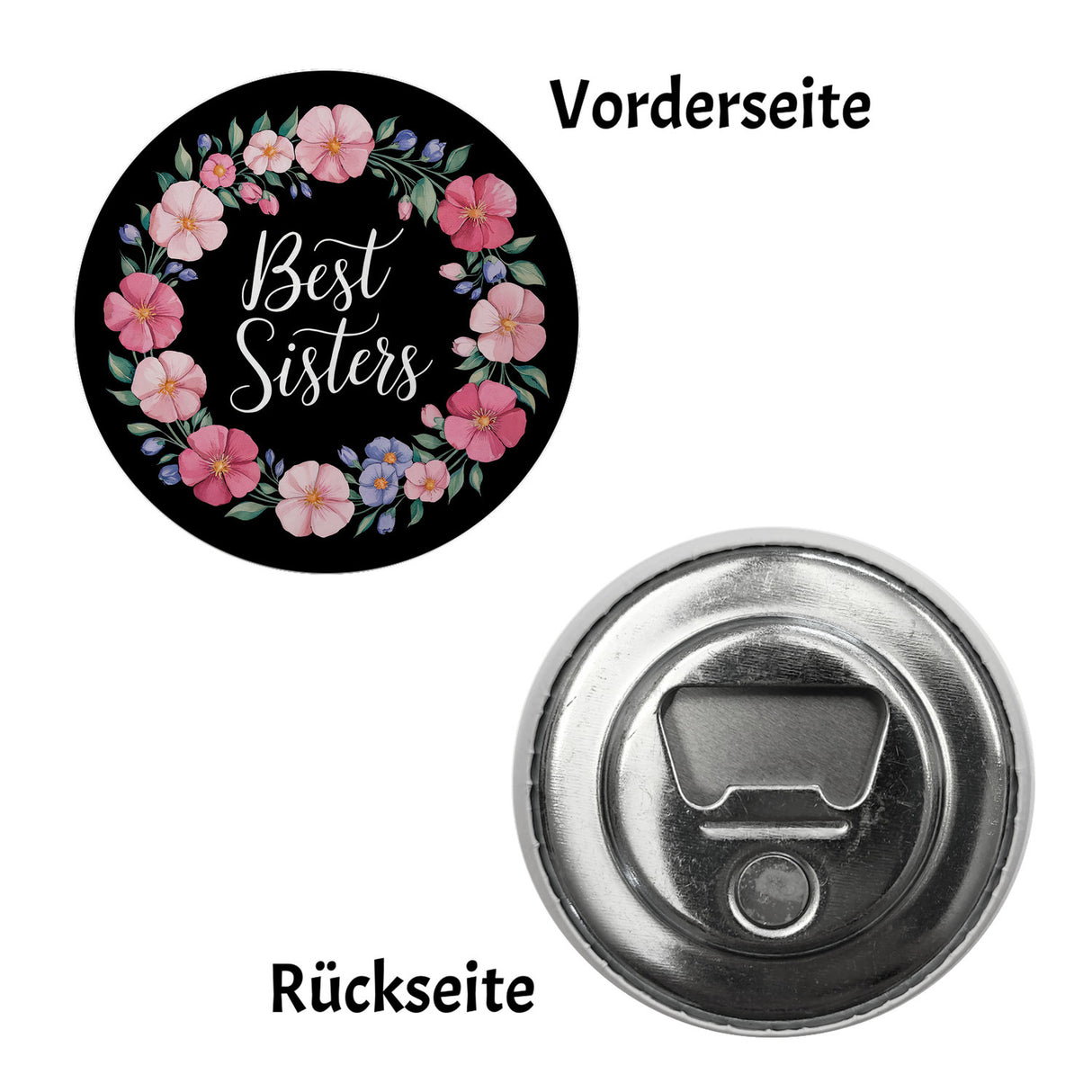 Best Sisters blumiger Blumenkranz Magnet