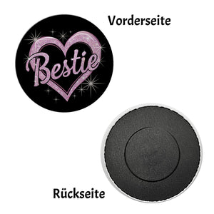 Glitzerndes Pinkes Herz Bestie Magnet