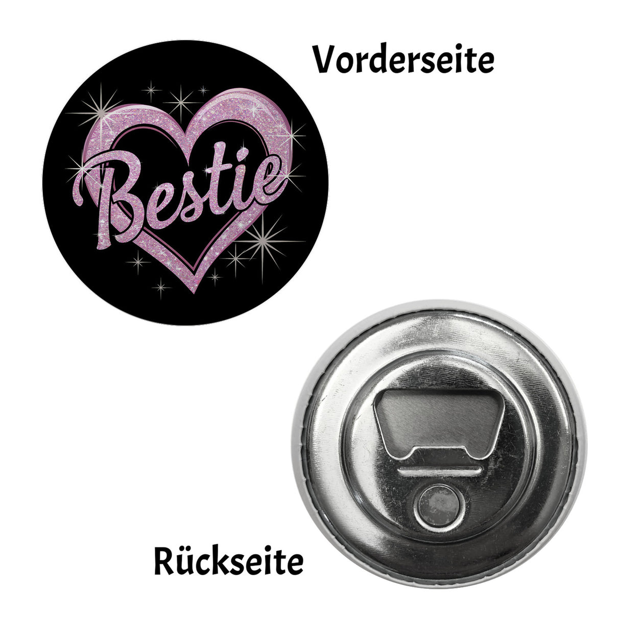 Glitzerndes Pinkes Herz Bestie Magnet