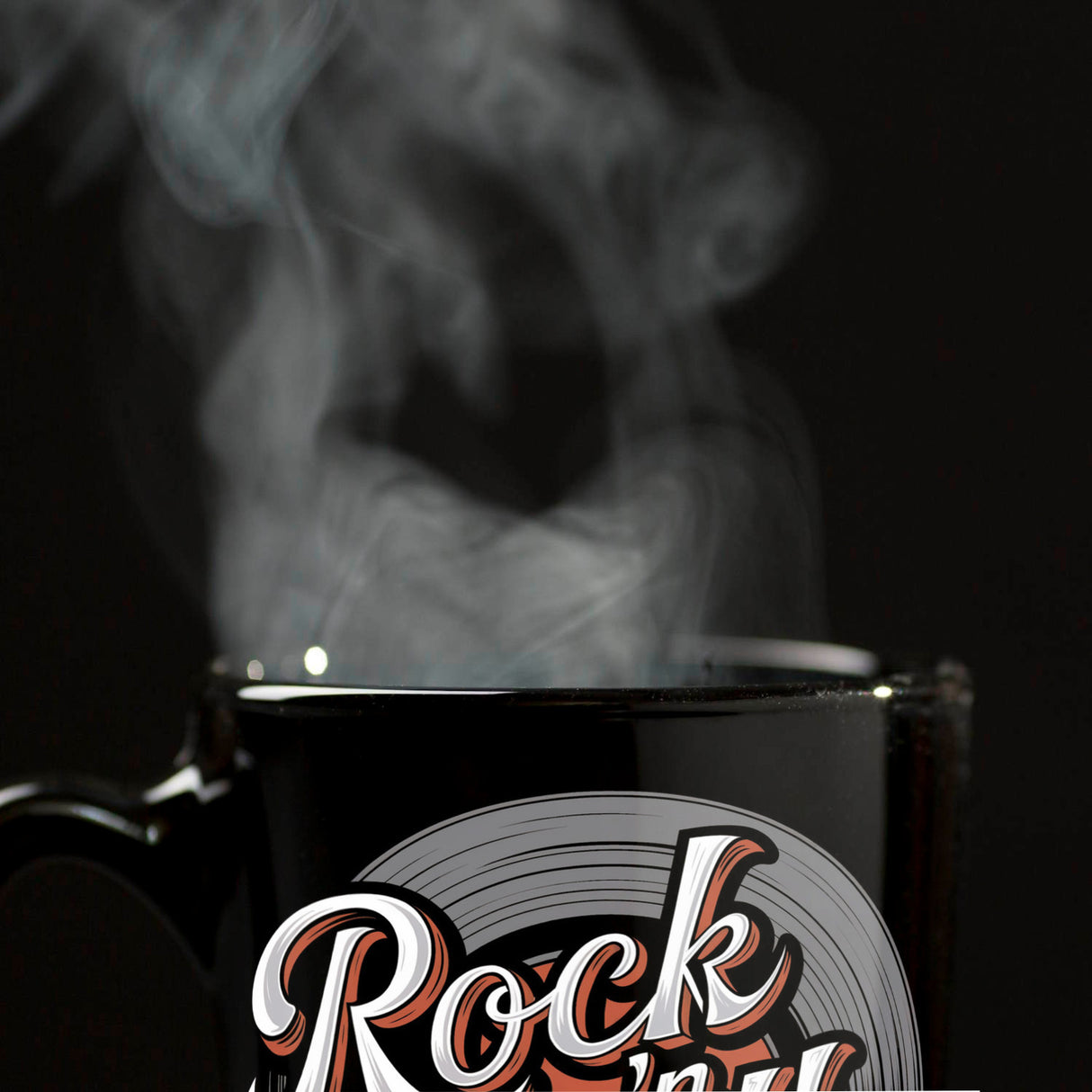 Rock n Roll Schallplatte Tasse