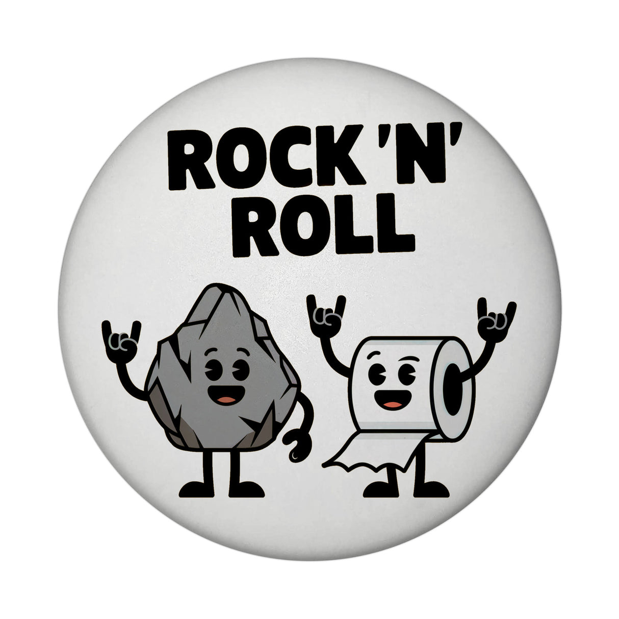 ROCK N ROLL fröhlicher Felsen Toilettenpapier Magnet