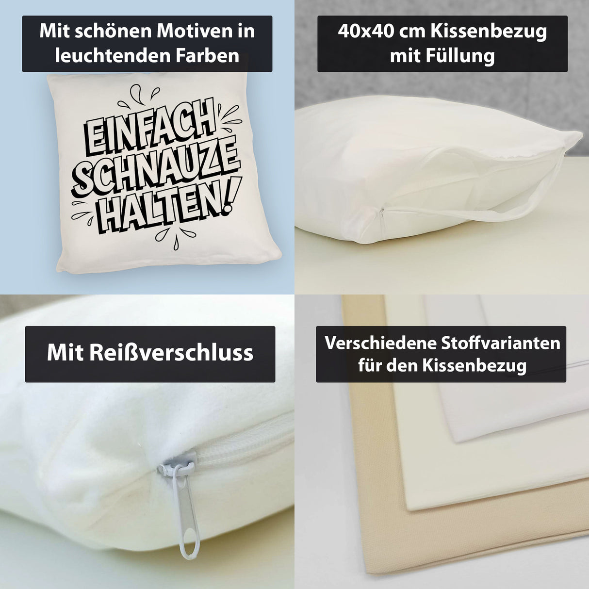 Einfach Schnauze halten Kissen