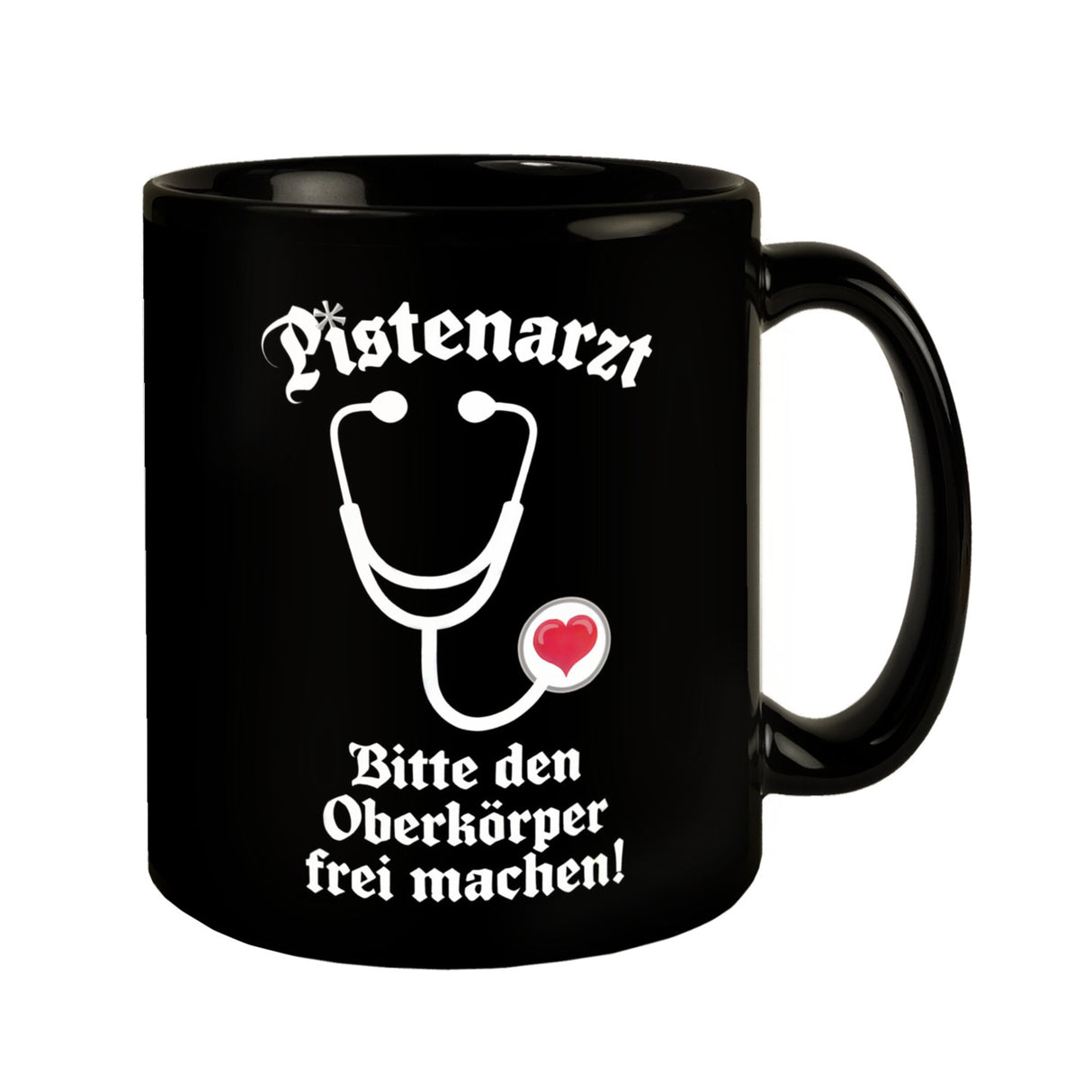 Bitte den Oberkörper frei machen Tasse