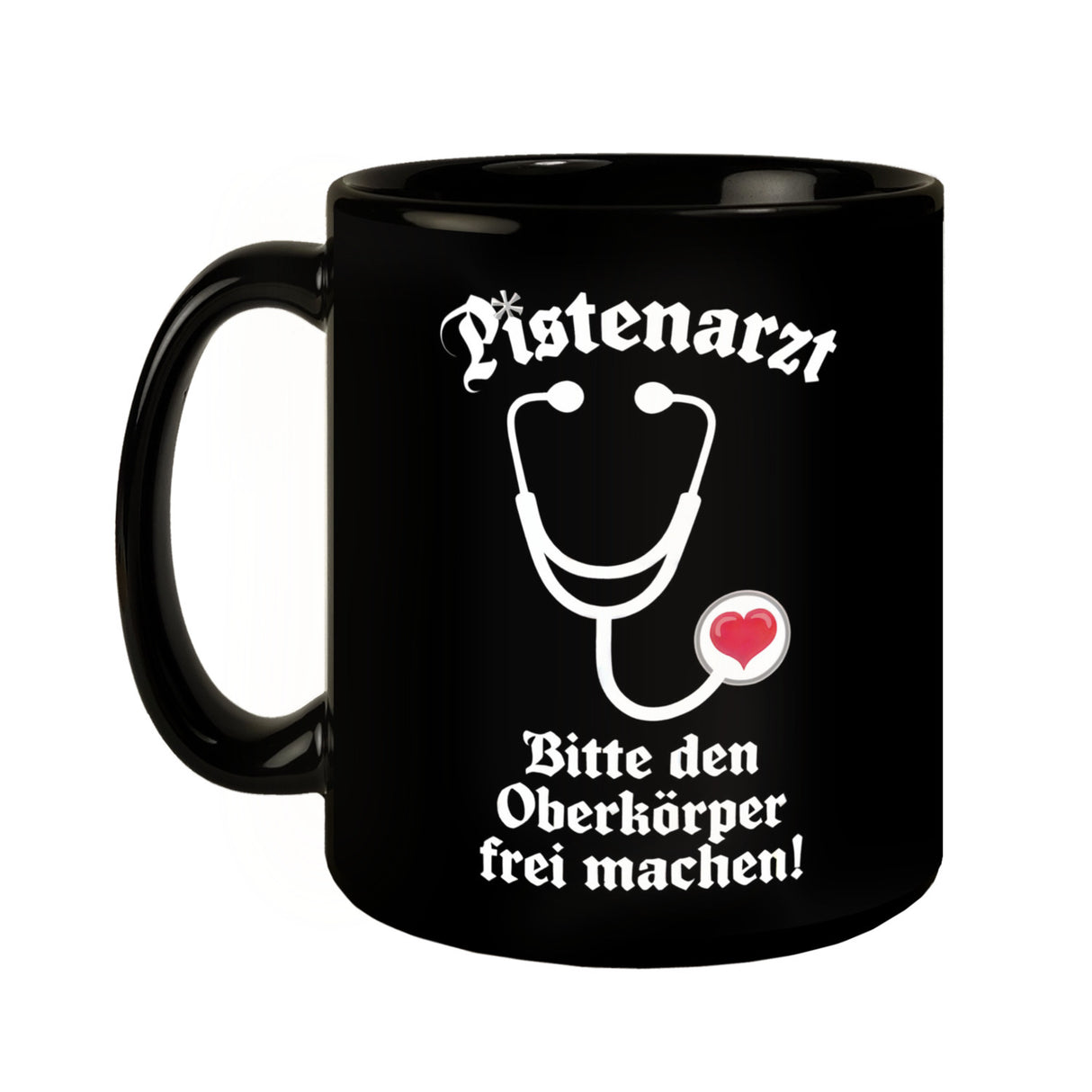 Bitte den Oberkörper frei machen Tasse