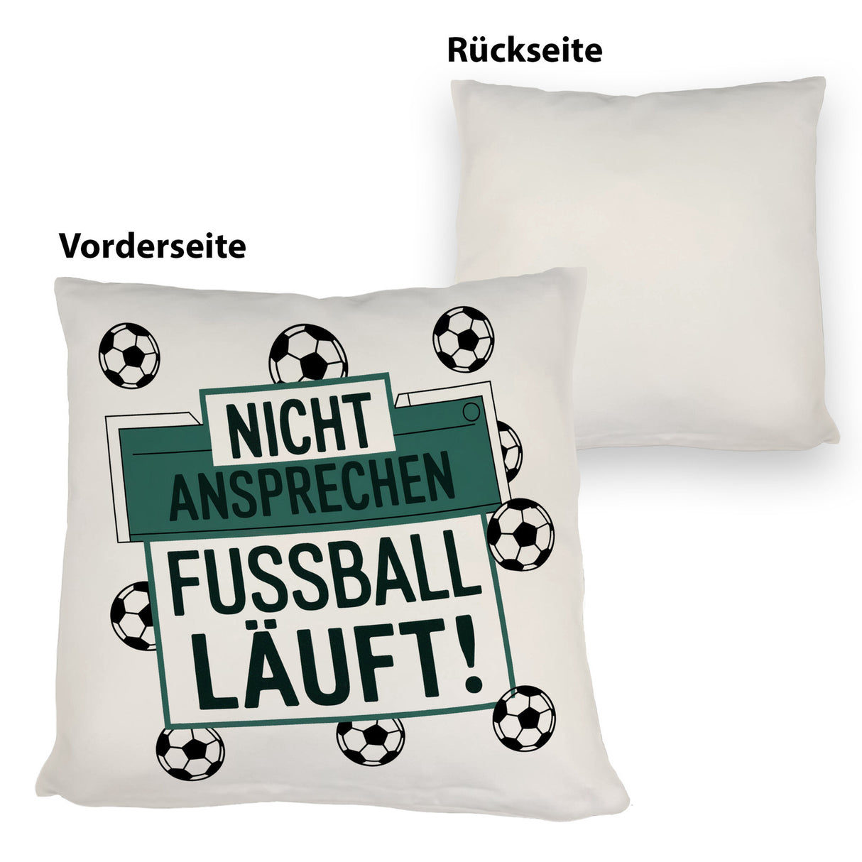 Nicht ansprechen Fußball läuft Kissen