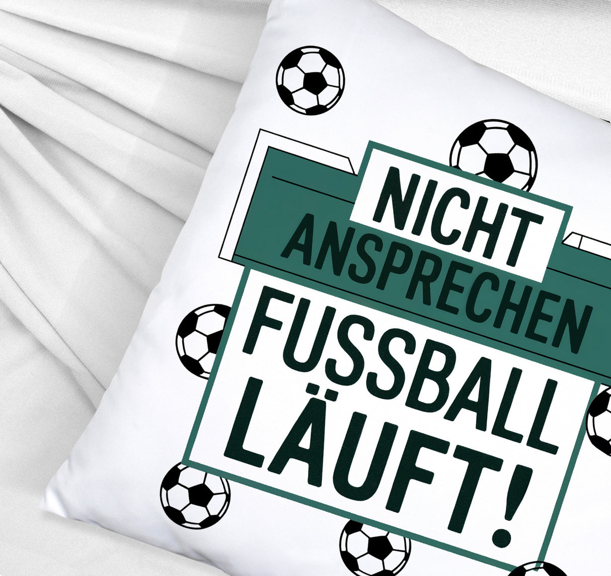 Nicht ansprechen Fußball läuft Kissen