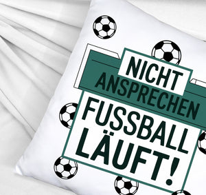 Nicht ansprechen Fußball läuft Kissen