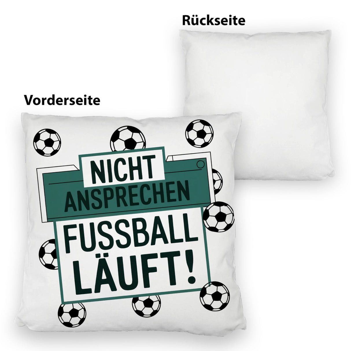 Nicht ansprechen Fußball läuft Kissen