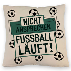 Nicht ansprechen Fußball läuft Kissen