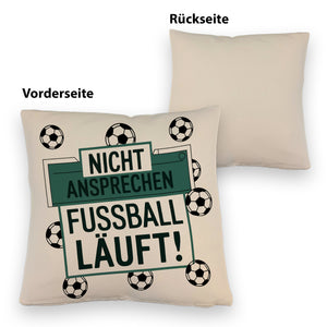 Nicht ansprechen Fußball läuft Kissen