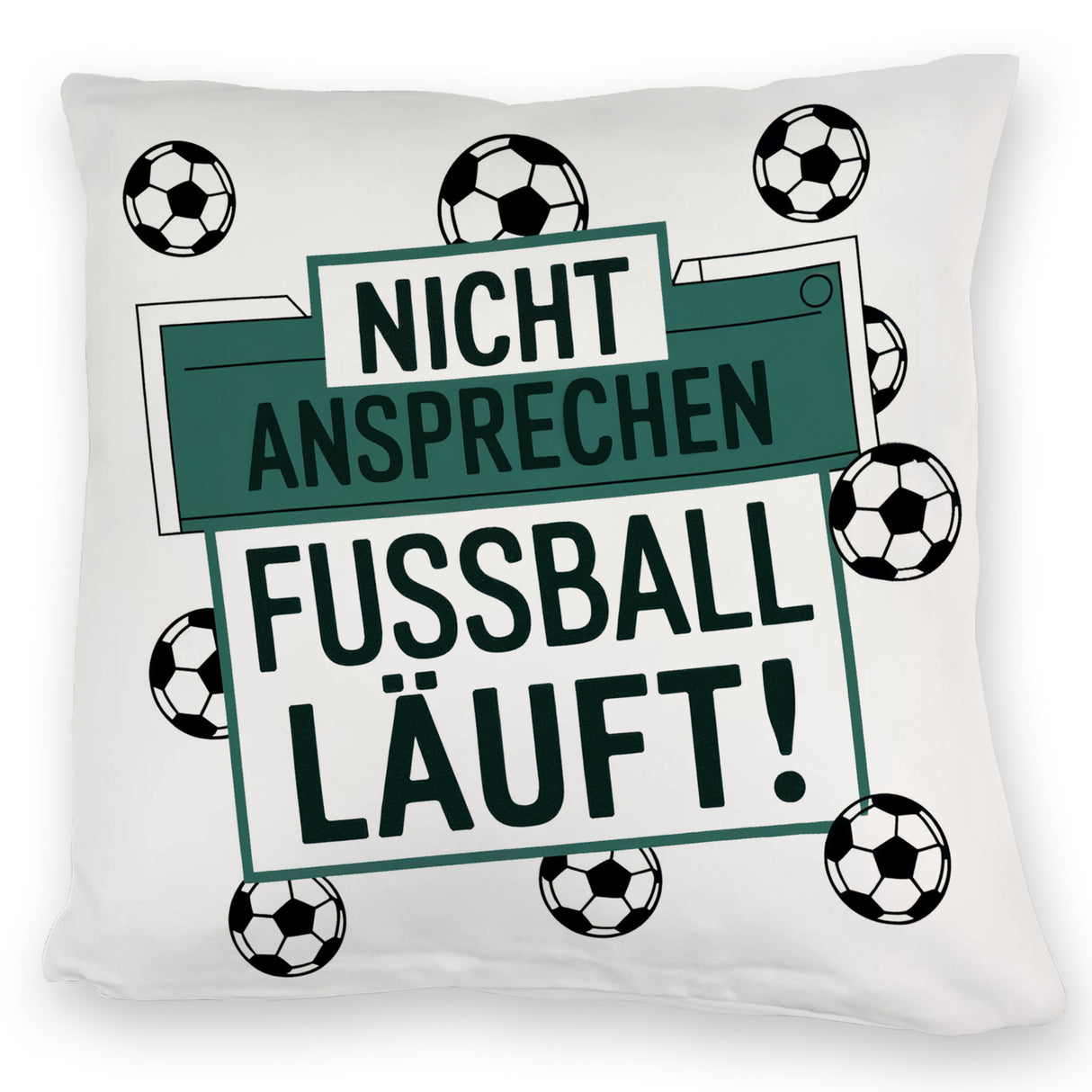 Nicht ansprechen Fußball läuft Kissen