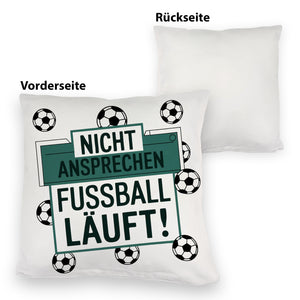 Nicht ansprechen Fußball läuft Kissen