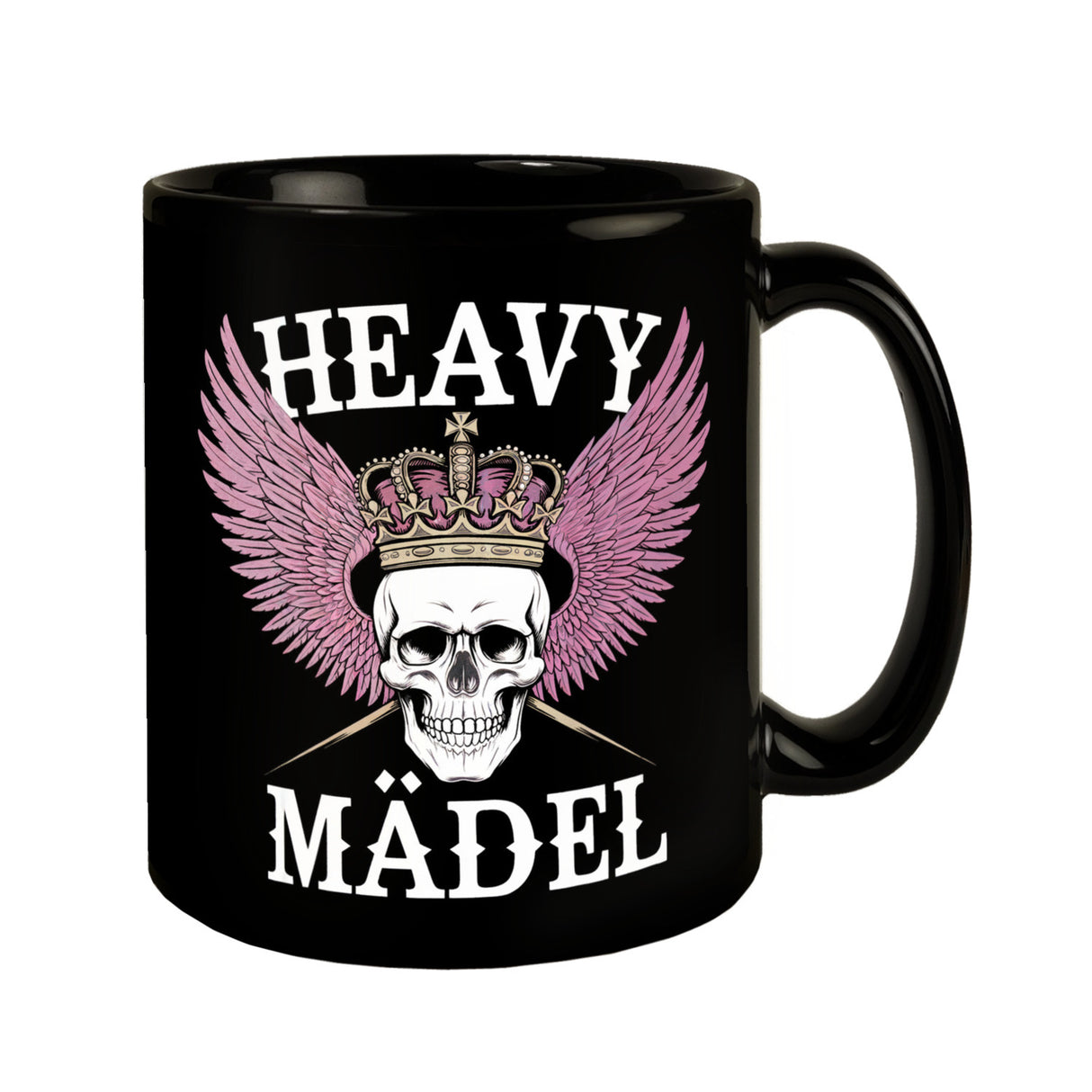 Totenkopf Kaffeebecher Heavy Mädel Tasse