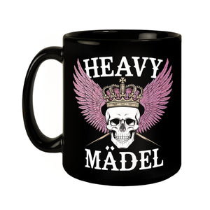 Totenkopf Kaffeebecher Heavy Mädel Tasse